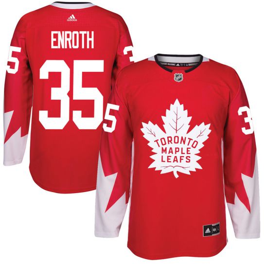 2017 NHL Toronto Maple Leafs Men #35 Jhonas Enroth red jersey